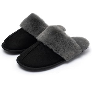 katliu 女士毛绒保暖居家拖鞋
