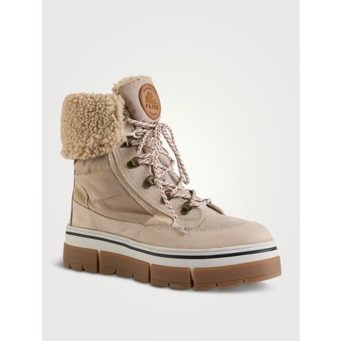 Henta 女靴 仿皮草饰边