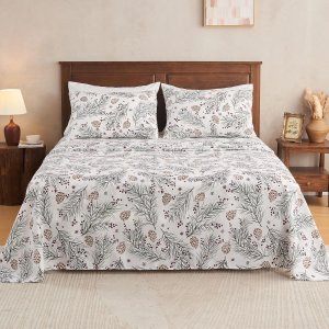史低价：Gogreen 4件套床单套装 超柔软豪华酒店风触感
