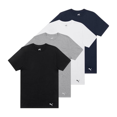 $7.8/件PUMA 经典圆领男T恤x4 机洗不变形