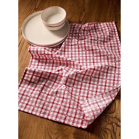 情人节格纹爱心茶巾