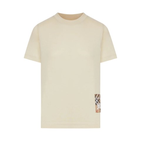 BurberryCotton 棉T恤 格纹贴花