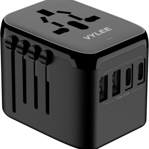 VYLEE 5合1 全球旅行转换插头 欧规美规英规通用 充电墙插