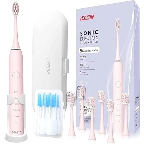 PERECT 声波电动牙刷 粉色 8刷头