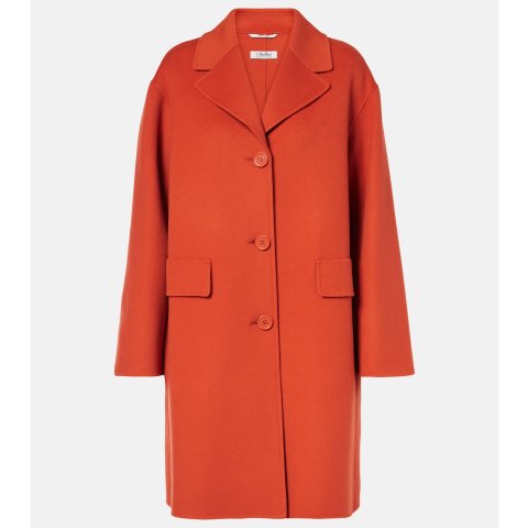 羊毛单排扣大衣