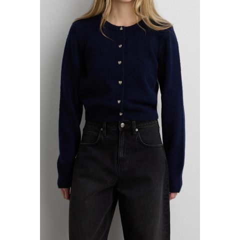 Heart 心形扣针织开衫