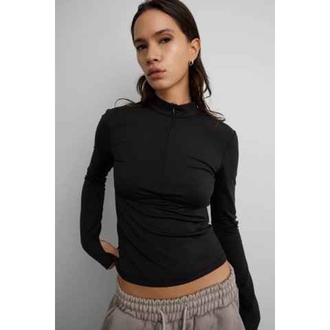 HALF ZIP 长袖贴身上衣