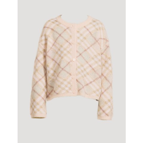 Check 羊驼丝混纺开衫