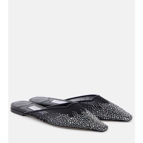 Jimmy ChooVivi 镶饰网眼穆勒鞋