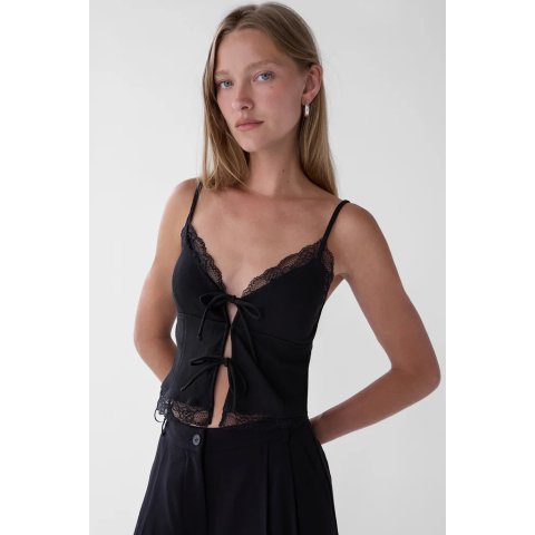 Tie Front 蕾丝吊带背心