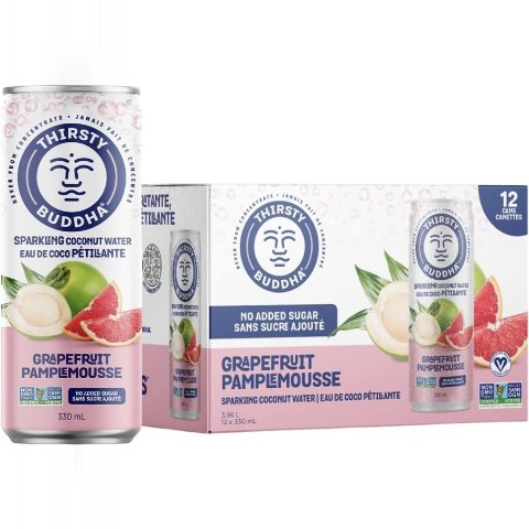THIRSTY BUDDHA 西柚气泡椰子水 12 瓶装