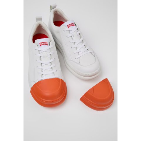 Junction Runner 白色皮革运动鞋