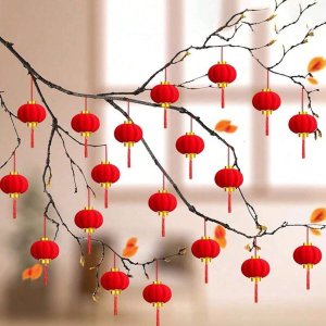 30个红色春节灯笼装饰