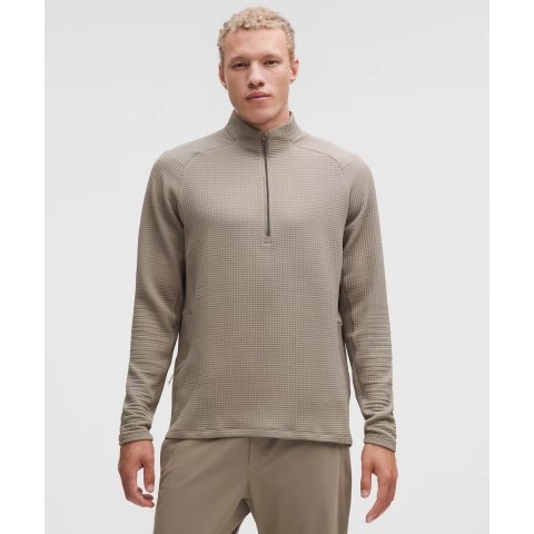 Waffle-Knit 半拉链毛衣