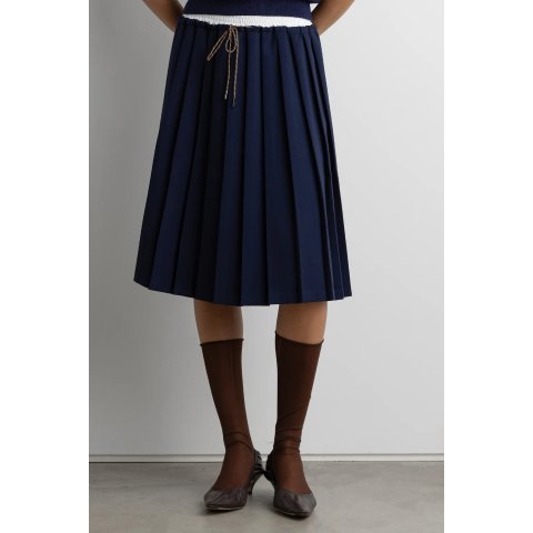 Exposed Pleated 中腰百褶中裙