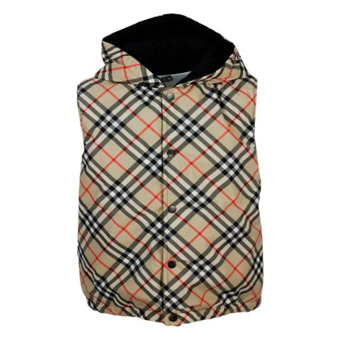 Burberry 复古格纹连帽马甲