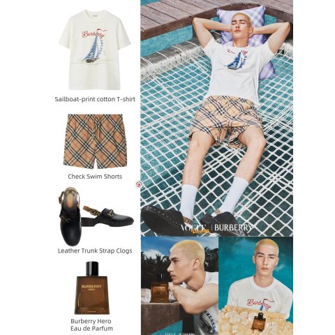 Burberry超多明星都在穿CHECK SWIMWEAR 女士连体泳衣 M码