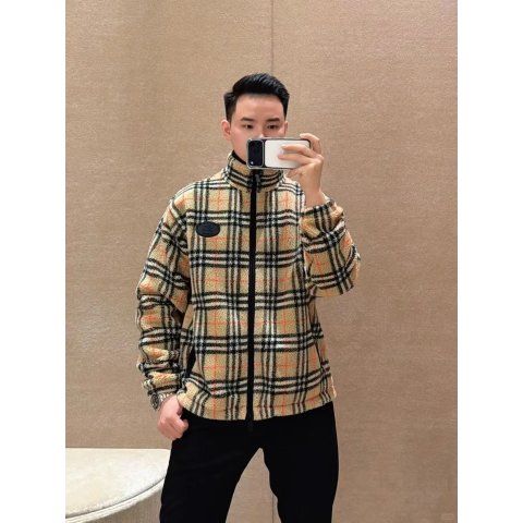 Burberry加绒款 很保暖Checked 羊绒羊毛混纺羊毛衫