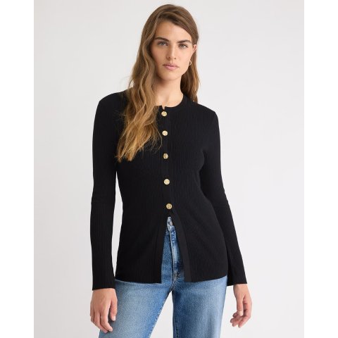 喇叭袖显瘦开衫