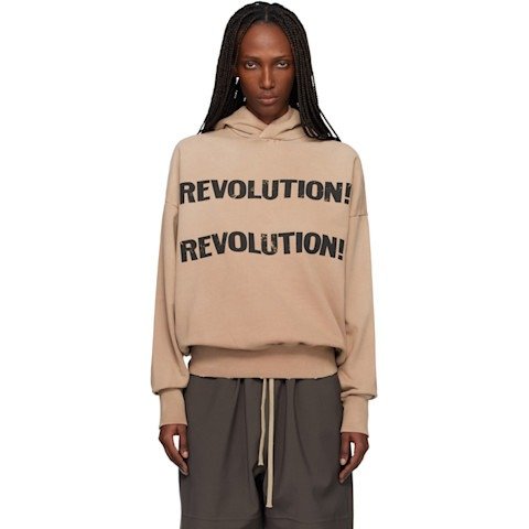 Revolution 米色厚款连帽卫衣 长袖