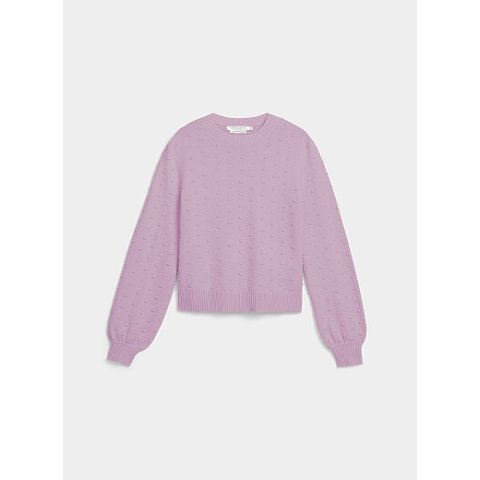 泡泡袖圆点毛衣