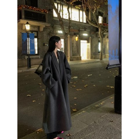 WOOL ROBE COAT 羊毛长款大衣