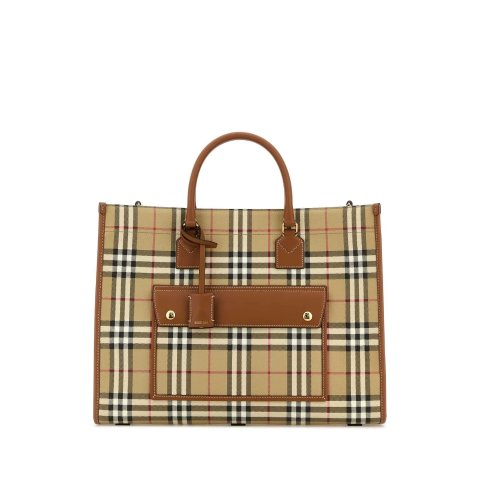 Burberry Freya 格纹中号托特包