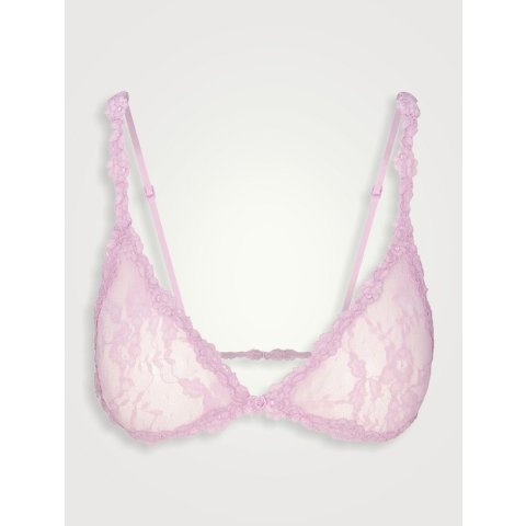 Stretch 缎带蕾丝三角文胸