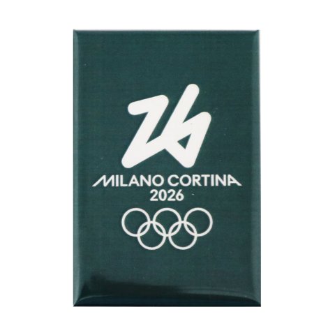 Milano Cortina 2026 绿色磁贴
