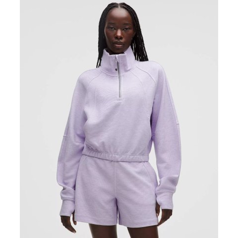 Scuba 半拉链高领短款上衣