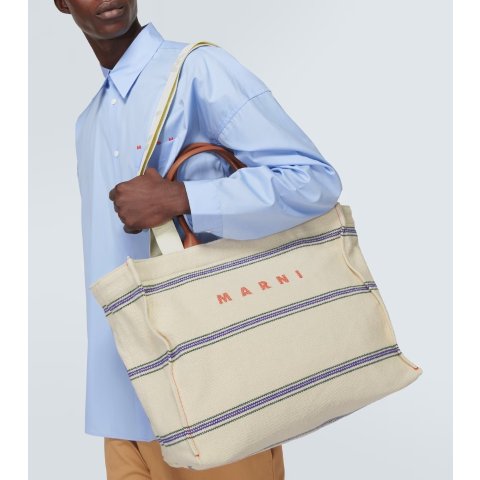 Marni帆布托特包