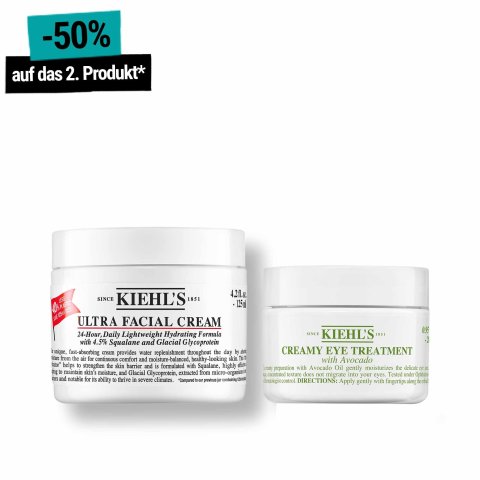 Kiehl s价值120欧！4.7折！高保湿面霜125ml+牛油果眼霜28ml