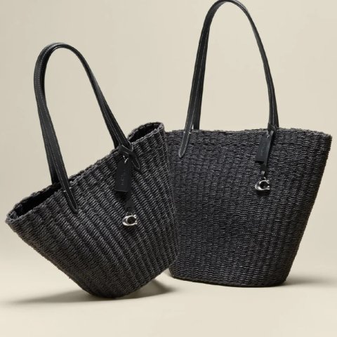 Coach小号草编菜篮子