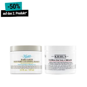 Kiehl's先冲这个！随时撤出大促区！价值105欧高保湿面霜125ml+亚马逊清洁泥125ml