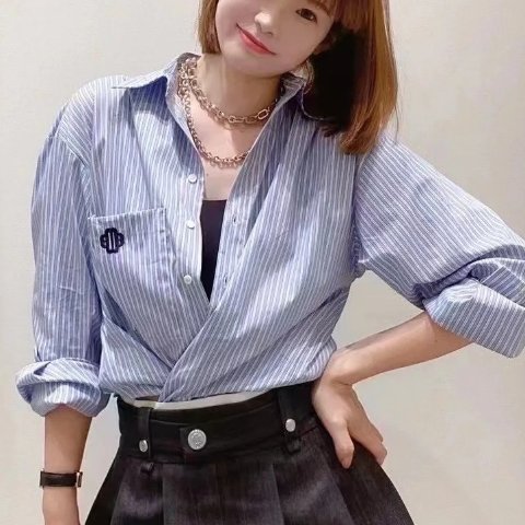 Maje学生气减龄感！BESTSELLER解禁！条纹衬衫