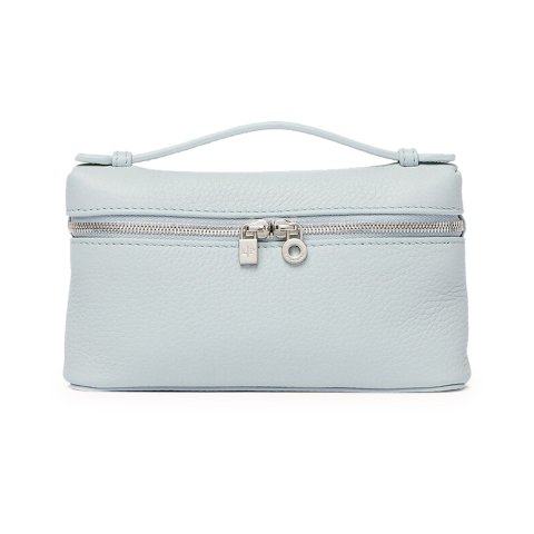 Loro Piana冰川蓝+银色五金 好绝mini饭盒包