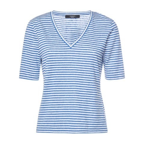 WEEKEND MaxMara用码：LVR40亚麻V领T恤