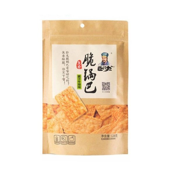 襄阳特产 卧龙脆锅巴 酱汁牛排味 128g 打酱油 欧洲线上亚超