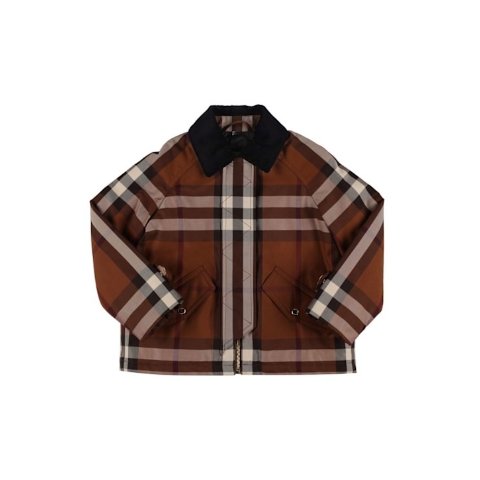 Burberry12Y 有货！160左右能穿格纹印花绗缝尼龙夹克