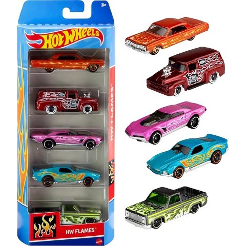 还不冲！一个才€1Hot Wheels 5个小汽车套装