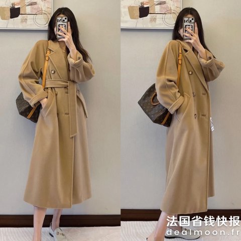 Max Mara全部尺码都有货！！驼色别错过Madame 101801羊毛羊绒大衣