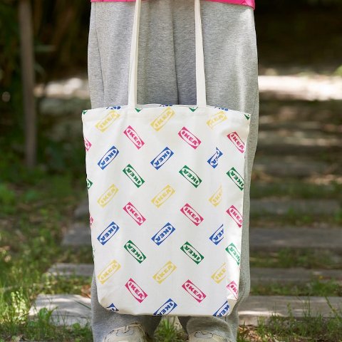 Ikea多巴胺配色AURTIENDE帆布袋