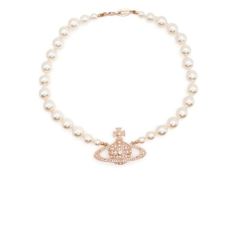 Vivienne Westwood这个真的太美了吧！粉钻土星珍珠项链