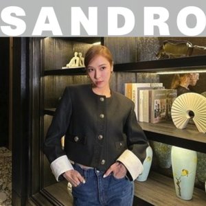 Sandro 清仓骨折 Jessica封面夹克€168 刘亦菲丝绒裙€142