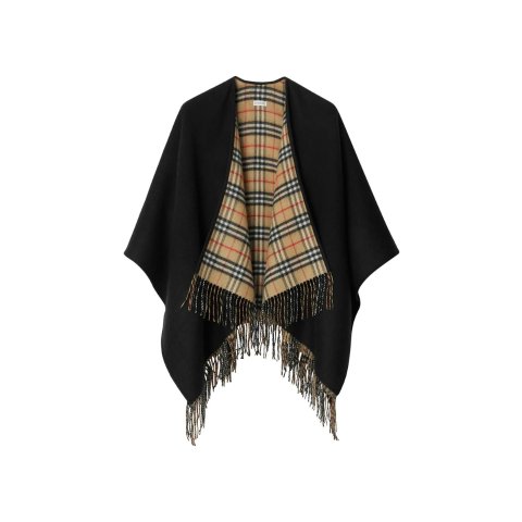 Burberry羊毛大衣斗篷