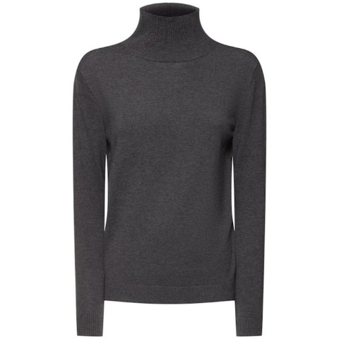 WEEKEND MaxMara用码：LVR40Kiku真丝混纺高领毛衣