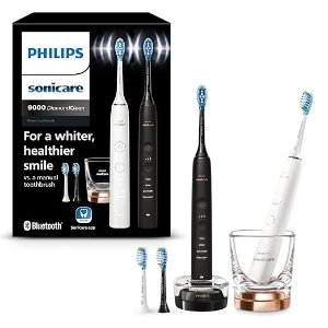 Philips黑钻+白钻DiamondClean 电动牙刷2手柄+4个刷头