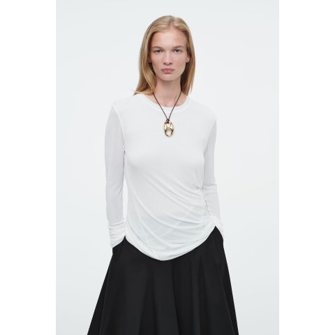 COS轻微设计感褶皱上衣