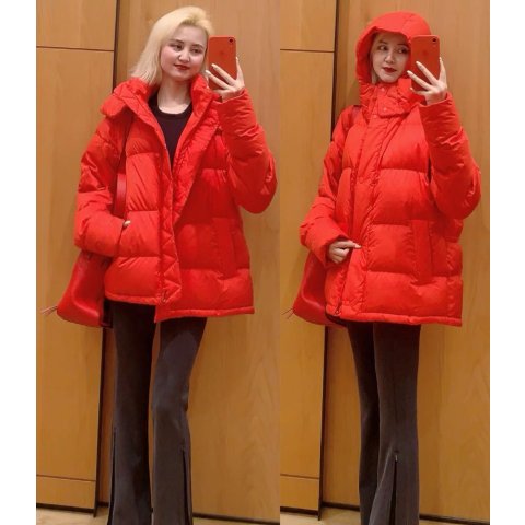 Lululemon中国红Wunder Puff羽绒服