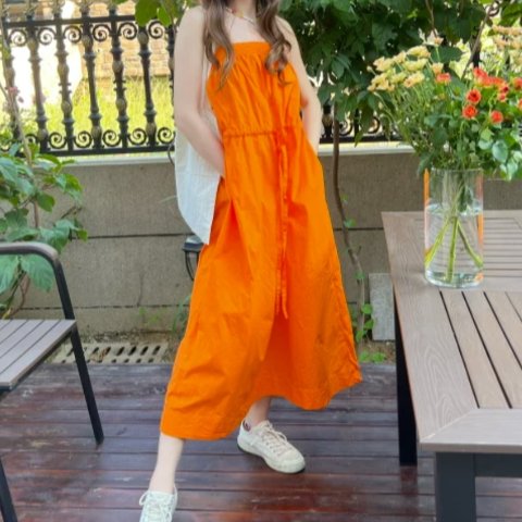 Ganni码全！吊带裙